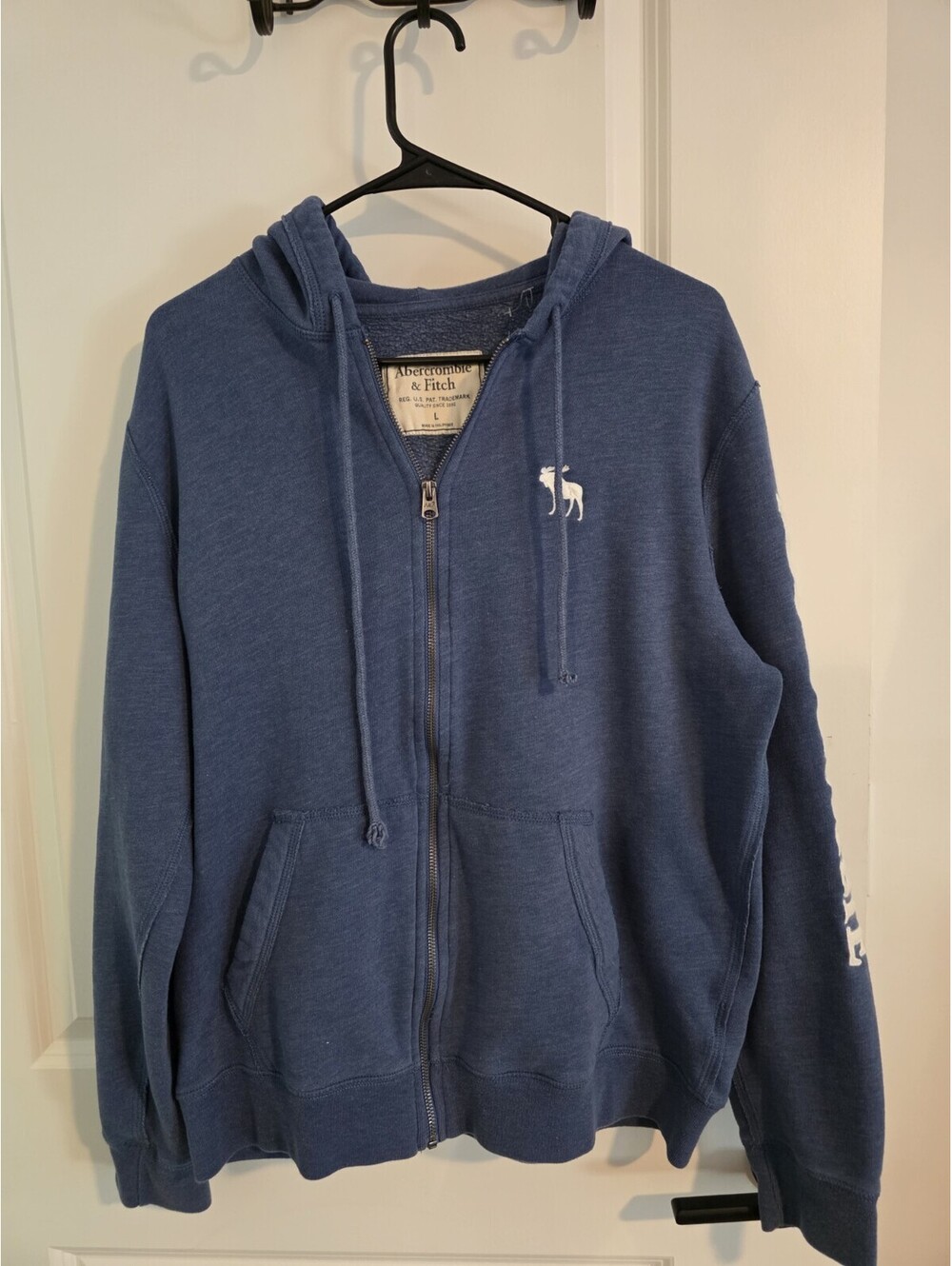 Abercrombie Full Zip Jacket with Hood Unisex Men's/Women's Size Large Navy Blue